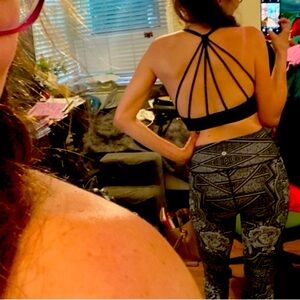 Solemio Black Strappy Back Top